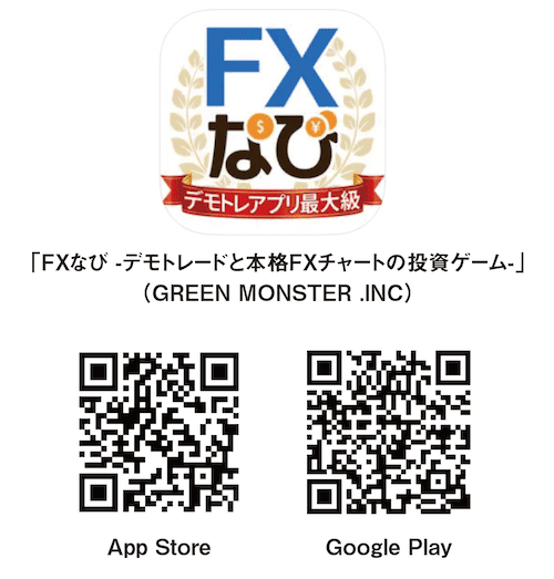 「FXなび -デモトレードと本格FXチャートの投資ゲーム-」（GREEN MONSTER .INC）