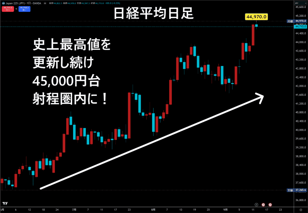 日経平均日足チャート