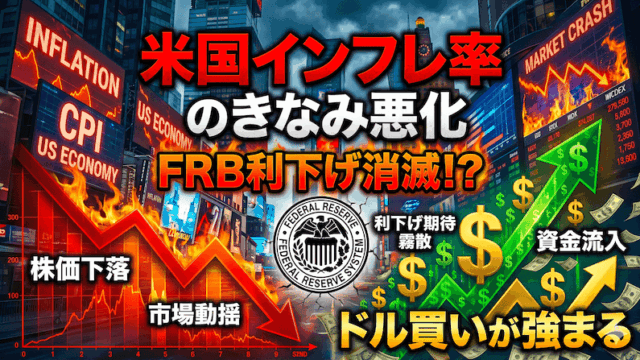 【FX為替相場見通し】米国インフレ指標は全て悪化。FRB利下げは完全に消えたか?!
