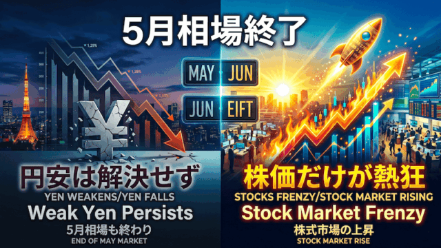 【FX為替相場見通し】5月相場終了〜度々の為替介入でも円安は解決せず。株式市場だけが熱狂した1か月に〜