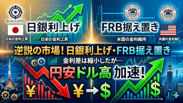 【FX為替相場見通し】日米金利差が縮小しても円安ドル高は止まらない！