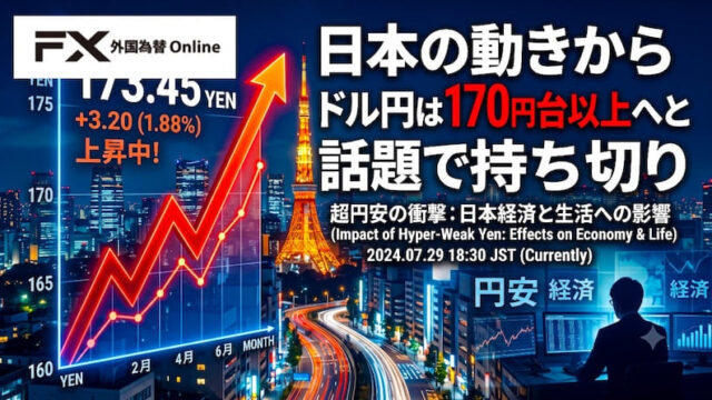 【FX為替相場見通し】一時的に円高となったものの160円台は維持。ドル円は170円台以上になるという話題で持ち切りに